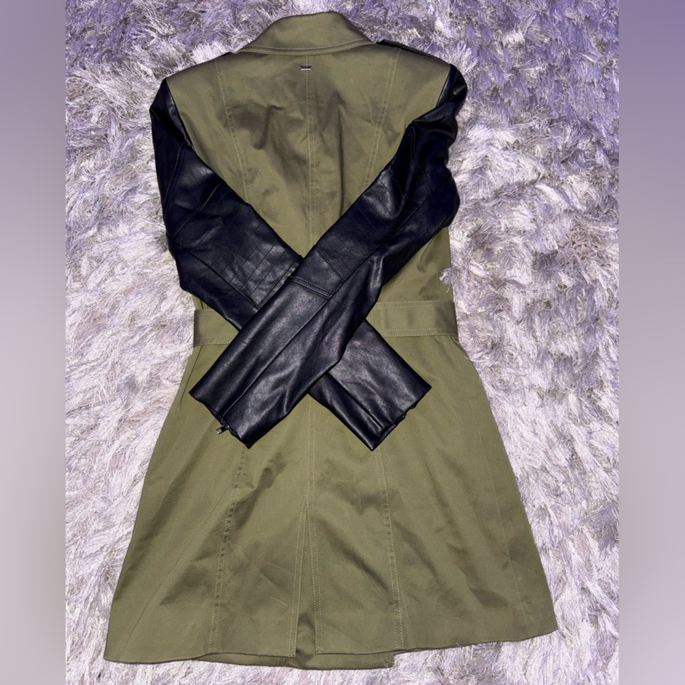 Guess Women’s Green and Black Trench Coat - Picture 4 of 5